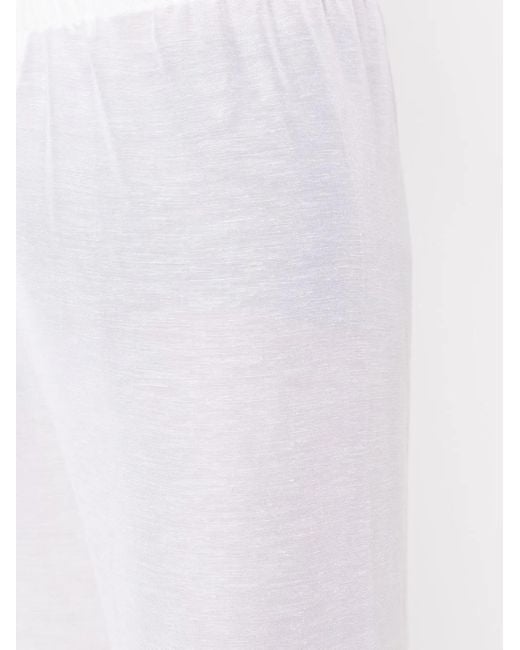Amir Slama White Elasticated Straight-Leg Trousers for men