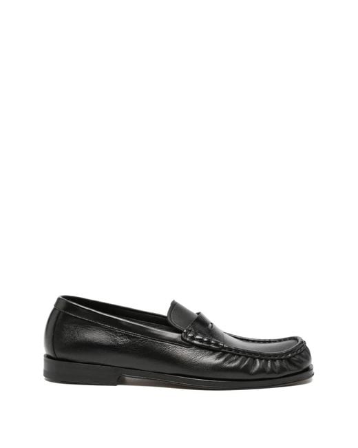Henderson Black Hugo Leather Loafers for men