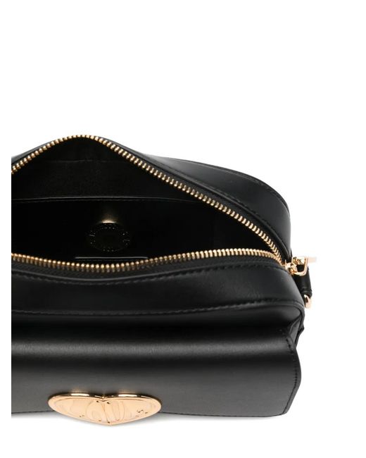 Love Moschino Black Heart-Detail Shoulder Bag
