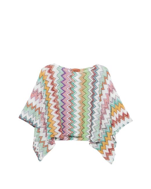 Missoni White Blouse With Zigzag Pattern