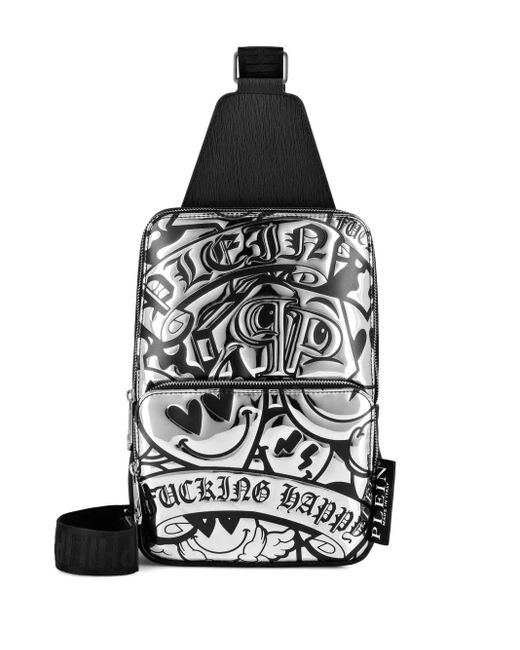 メンズ Philipp Plein Smile ショルダーバッグ Black