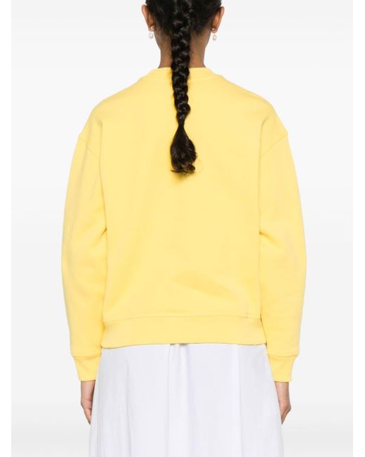Patou Yellow Logo-appliqué Cotton Sweatshirt
