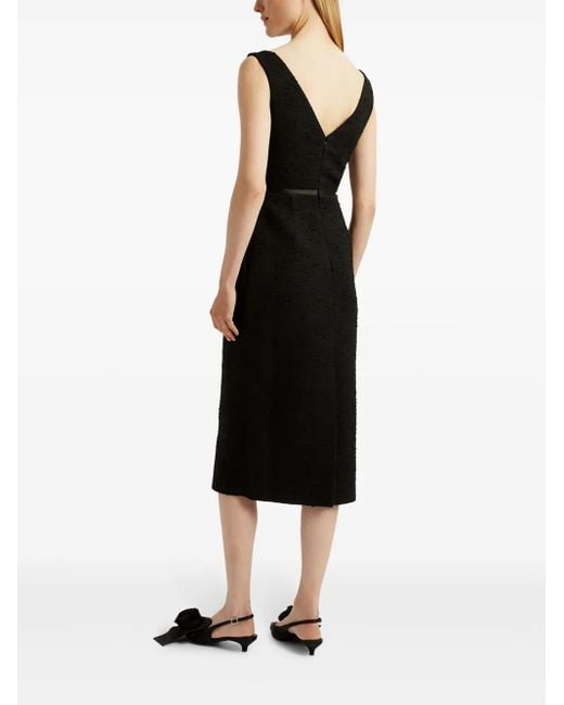Erdem Black Pencil Sleeveless Midi Dress