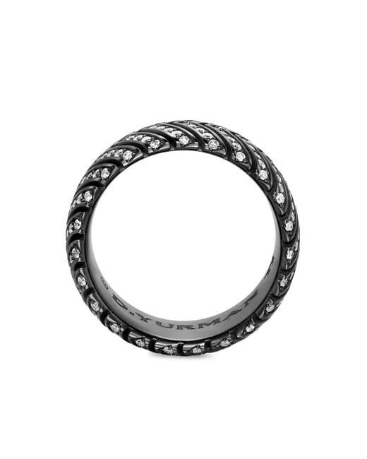 David Yurman Black Chevron Band Ring for men