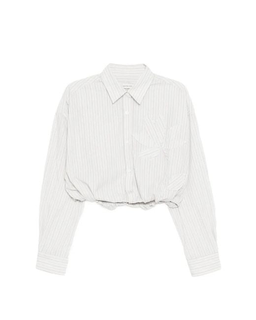 Feng Chen Wang White Striped Shirt