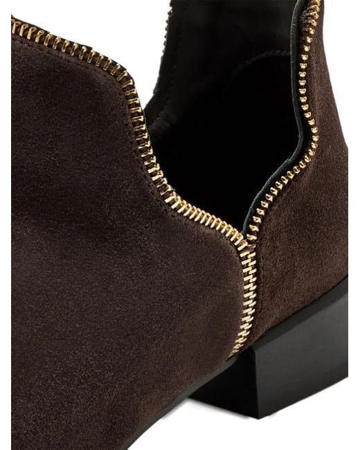 Senso Brown Zip-Detail Boots