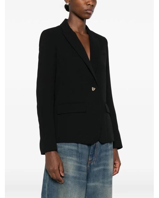 Twinset Black Heart-Button Blazer