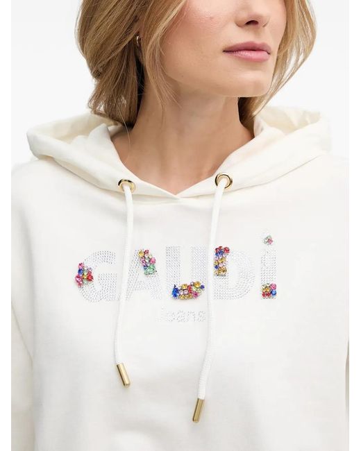 GAUDI White Logo Hoodie