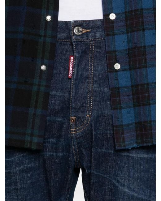 DSquared² Blue Button-Fastening Jeans for men