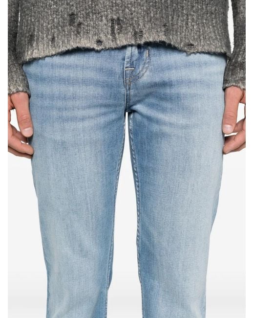 7 For All Mankind Blue Slimmy Jeans for men