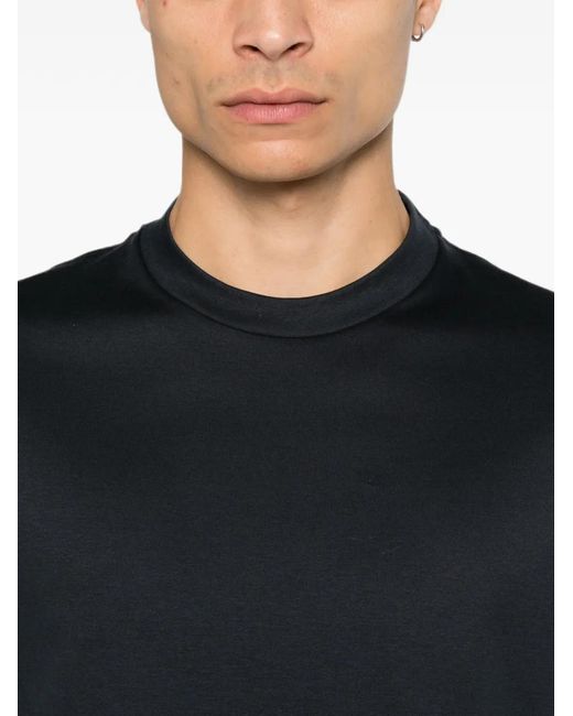 Canali Black Short-Sleeve T-Shirt for men