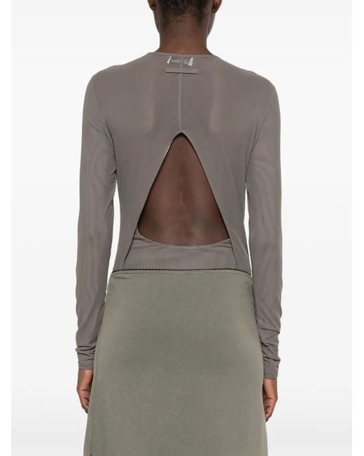 Jean Paul Gaultier Gray Sequin-Embellished Bodysuit