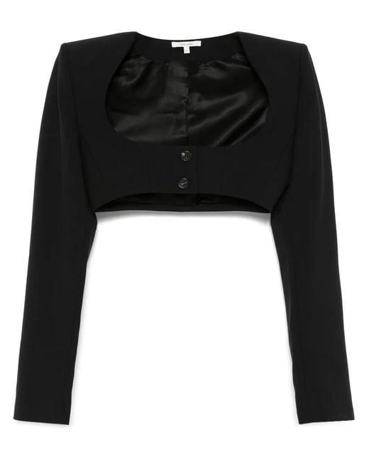 Nensi Dojaka Black Cropped Jacket