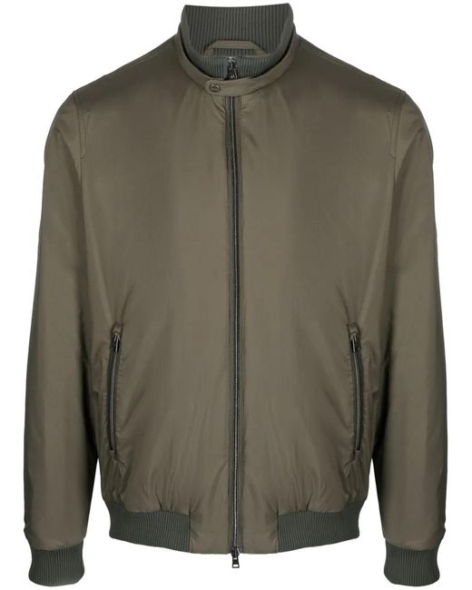 Herno Green Zip-Fastening Bomber Jacket for men