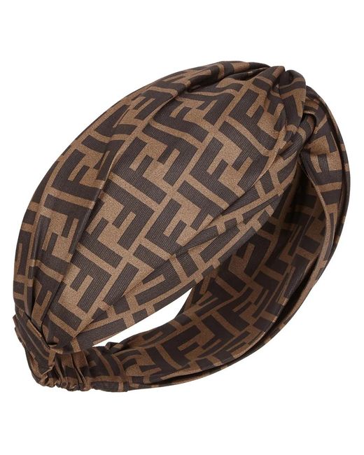 Fendi Brown Ff-Motif Hairband