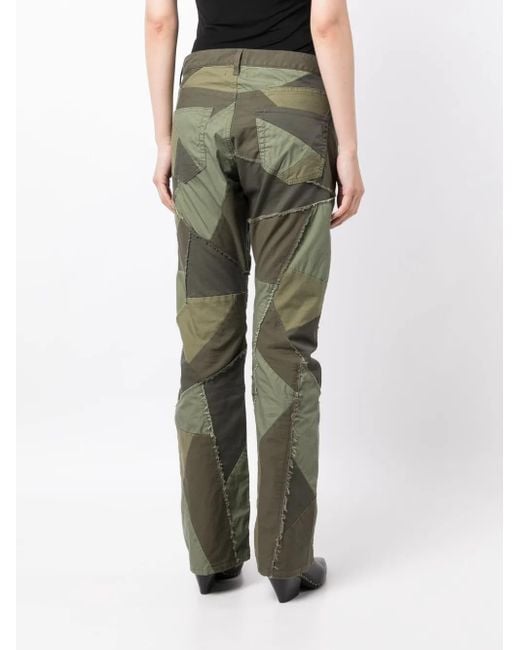 John Elliott Jeans Met Patchwork in het Green