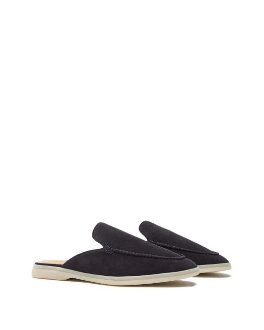 Scarosso Blue Suede Slippers for men