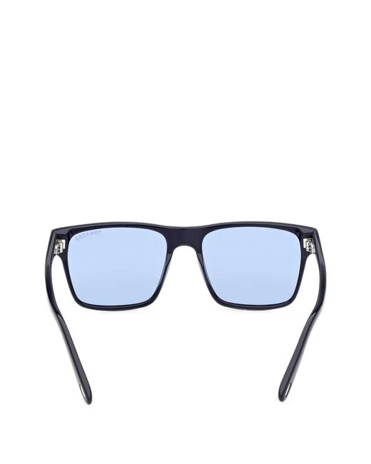 Tom Ford Blue Calder Square-Frame Sunglasses