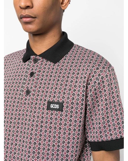 Gcds Poloshirt Met Logopatch in het Red voor heren