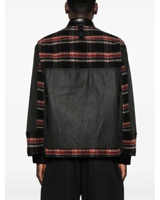 Junya Watanabe Black X Comme Des Garçons Check Panelled Jacket for men