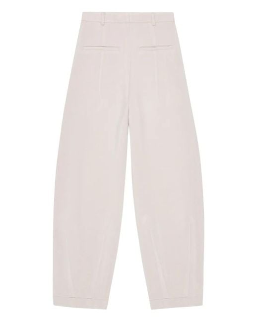 Remain Soft Cocoon Geplooide Broek in het White