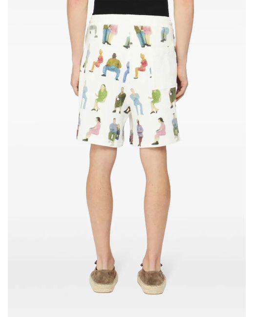 J.W. Anderson White Waffle-Texture Shorts for men