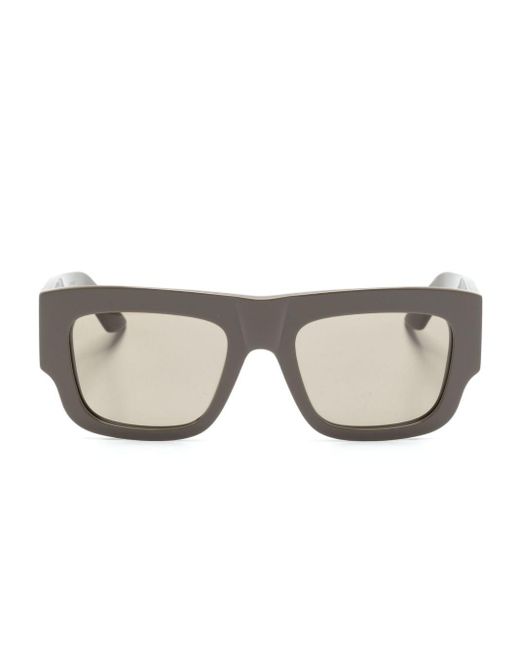 Alexander McQueen Gray Logo-engraved Square-frame Sunglasses for men