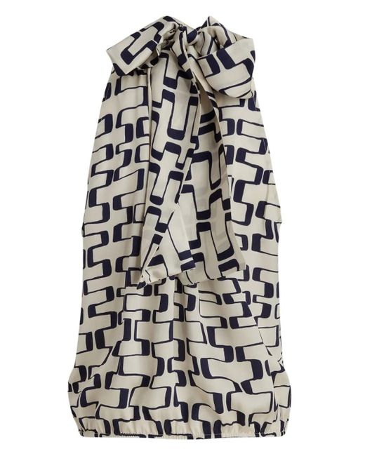 Brian Dales White Geometric-Print Top