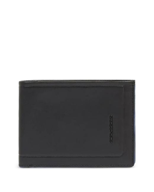 Piquadro Black Logo-Lettering Wallet