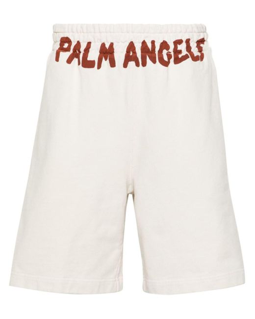 Palm Angels Trainingsshorts Met Logoprint in het White voor heren