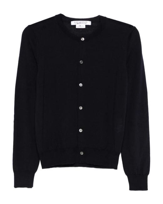Comme des Garçons Blue Button Knitwear