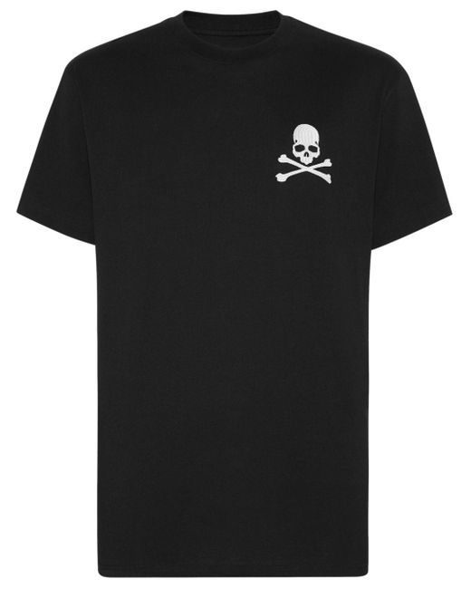 Philipp Plein T-Shirt mit Totenkopf-Stickerei in Black für Herren