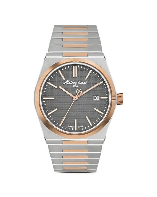Mathey-Tissot Gray Zeus 41Mm Watch for men