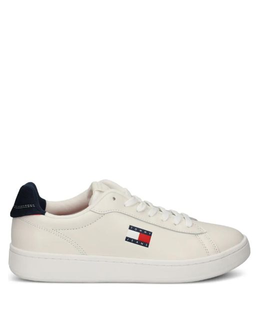 メンズ Tommy Hilfiger レザースニーカー White