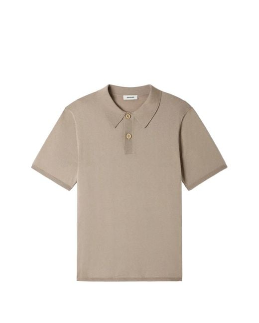 Sandro Gray Short-Sleeve Polo Shirt for men