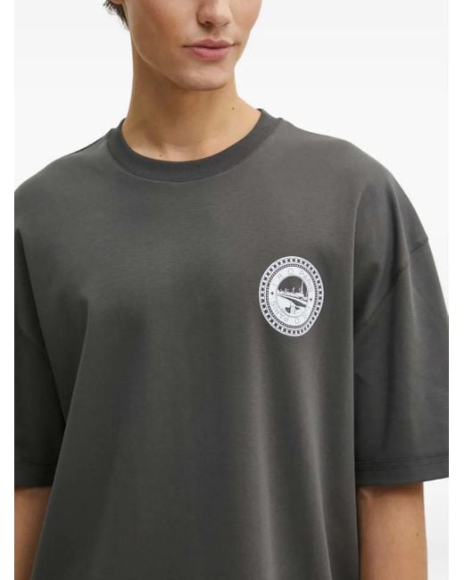 IRO Gray Aubin Graphic-Print T-Shirt for men
