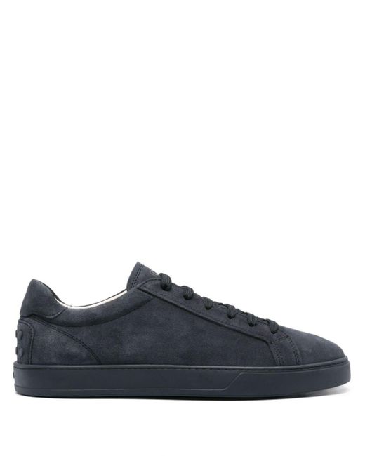 Tod's Blue Logo-print Suede Sneakers for men
