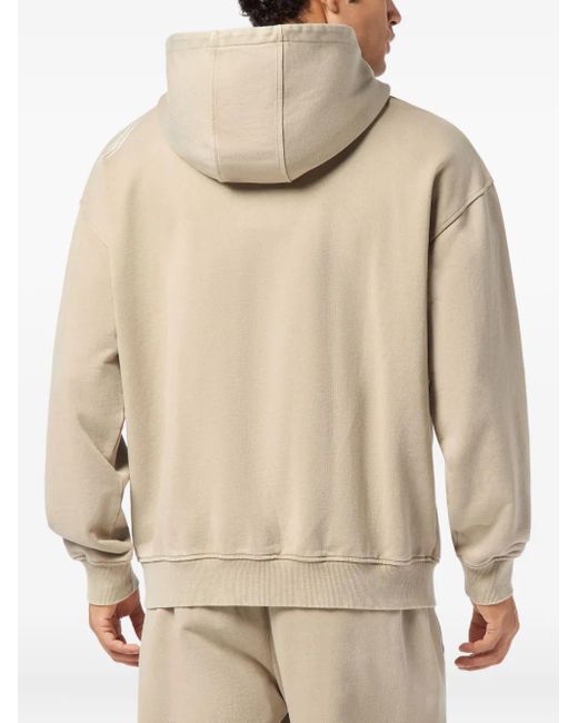 Philipp Plein Natural Graphic-Print Zip-Up Hoodie for men