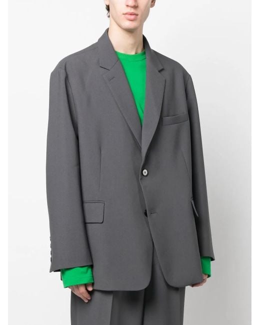 Frankie Shop Gray Boxy Single-Breasted Blazer for men