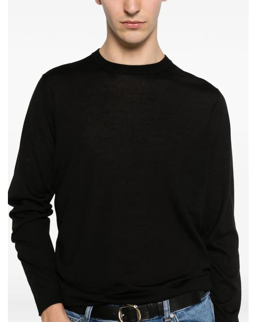 FILIPPO DE LAURENTIIS Black Long-Sleeve Sweater for men