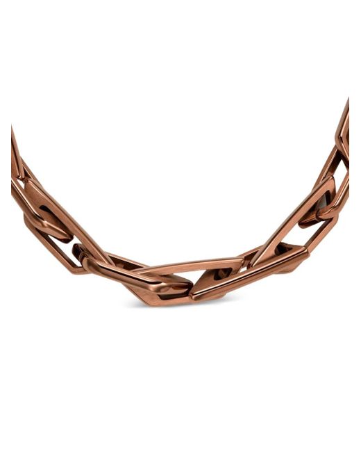 DIESEL White Dx1646200 Interlocking Logo Chain Necklace