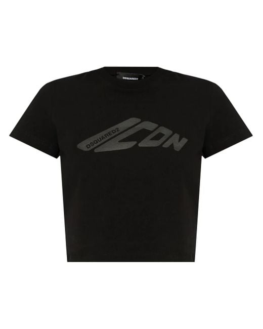 DSquared² Black Logo-Print T-Shirt