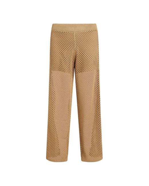 Karl Lagerfeld Natural Pantalon À Détails En Crochet