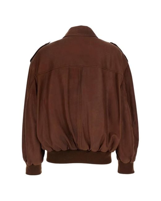 Tela Brown Flap-Pocket Bomber Jacket