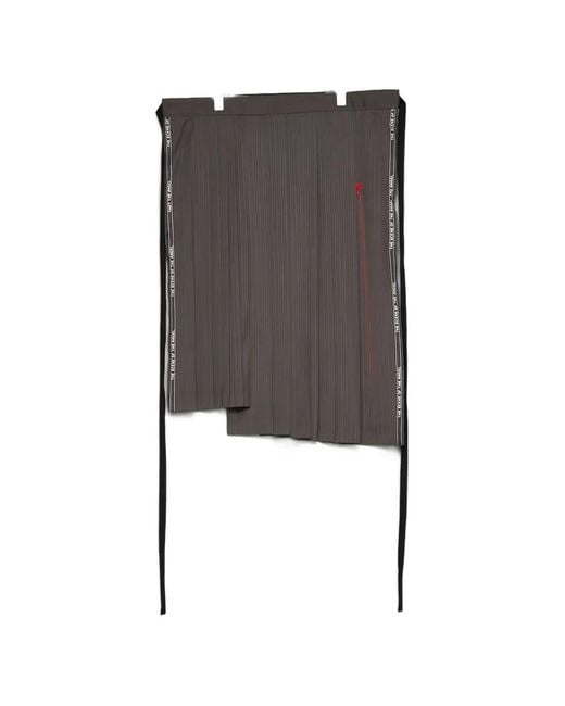 MASU Black Pinstriped Pleated Apron