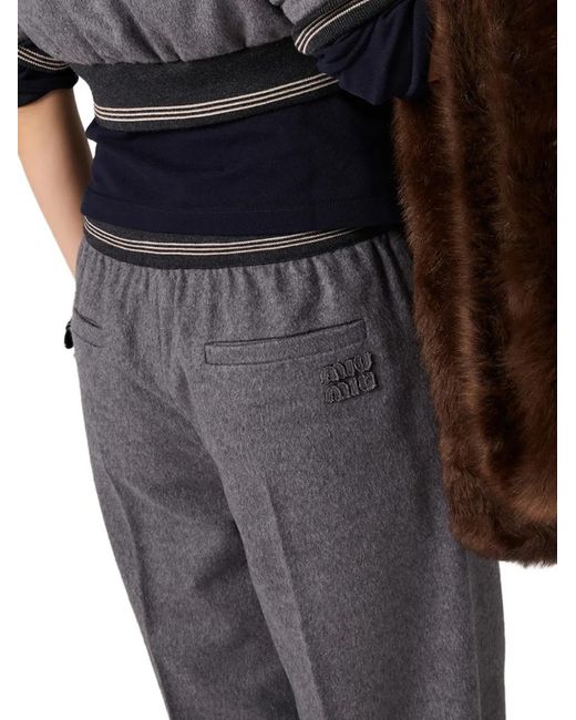 Miu Miu Gray Velour Joggers