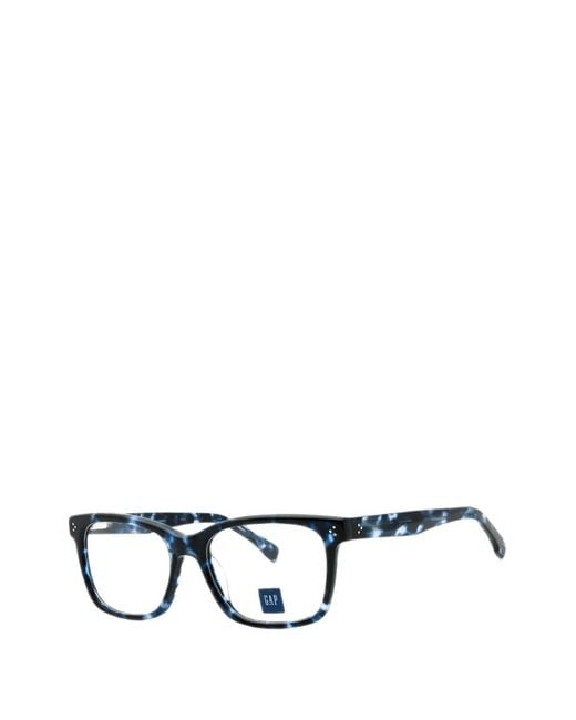 Gap Black Tortoiseshell-Effect Rectangle-Frame Glasses for men
