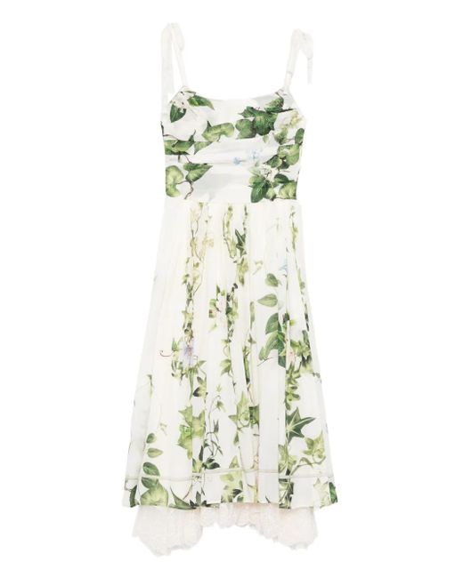 Abito A Fiori di Alice + Olivia in White