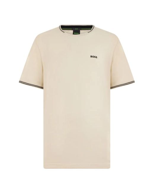 Boss Natural Logo-Print T-Shirt for men
