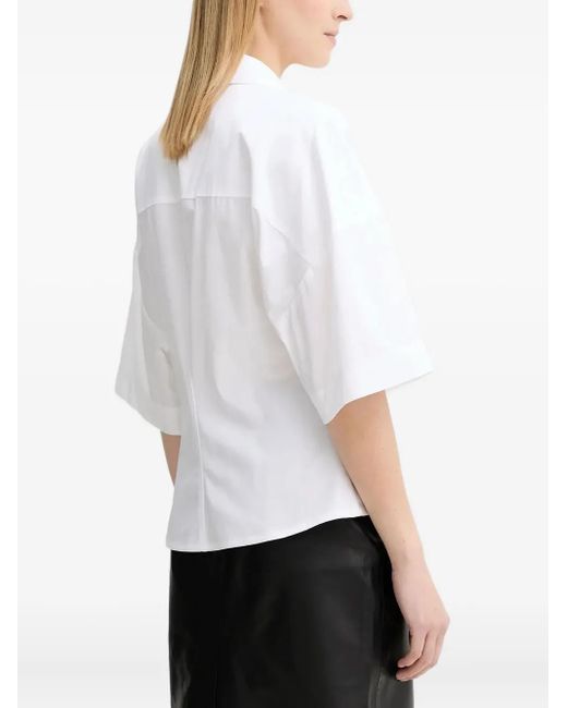 Won Hundred White Zip-Front Collared Shirt